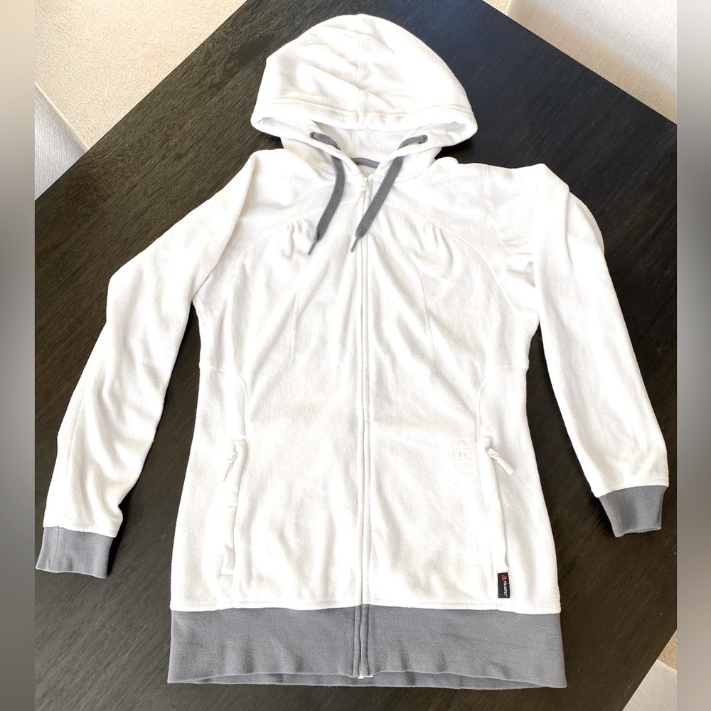 Helly Hansen white fleece zip-up hoodie size M
